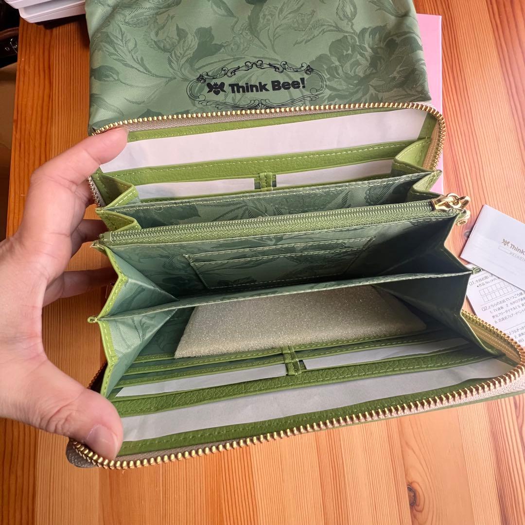 新品 箱付き✨シンクビー！ チェストフィオーレ 長財布 グリーン　ゴブラン織り