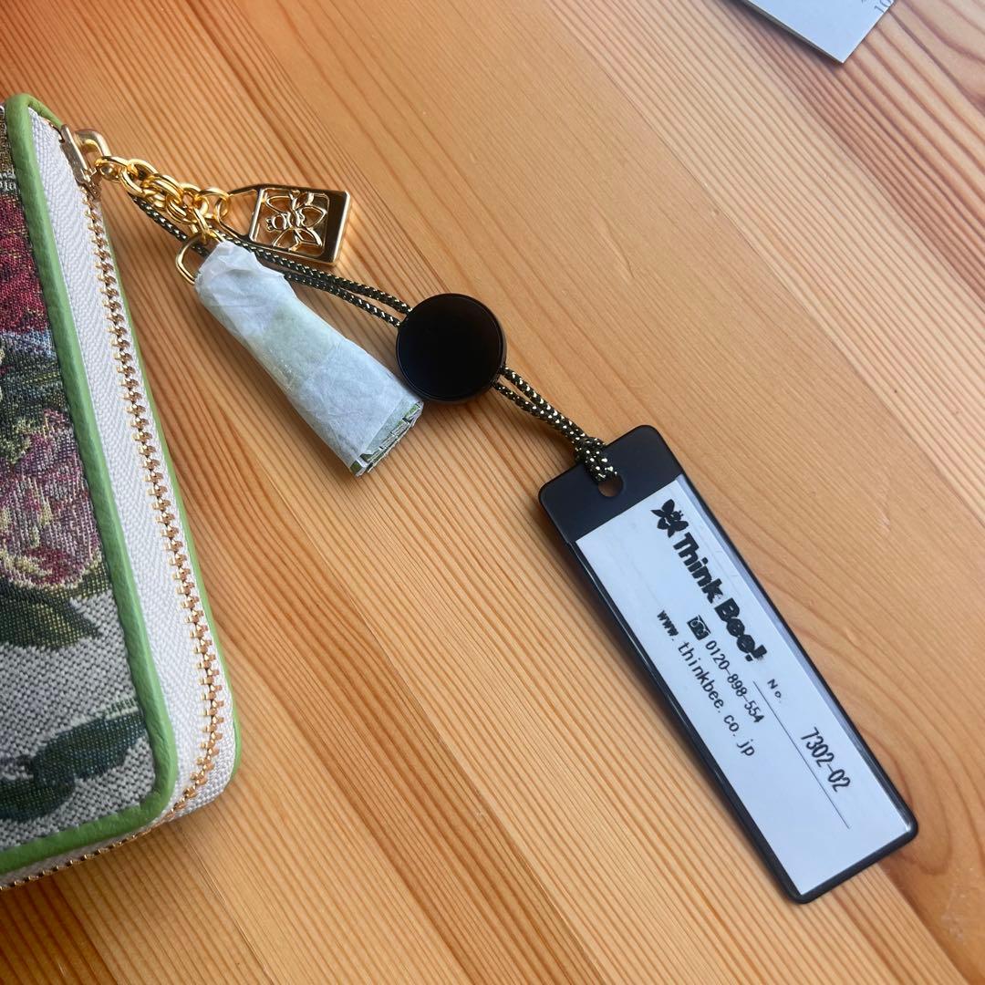 新品 箱付き✨シンクビー！ チェストフィオーレ 長財布 グリーン　ゴブラン織り