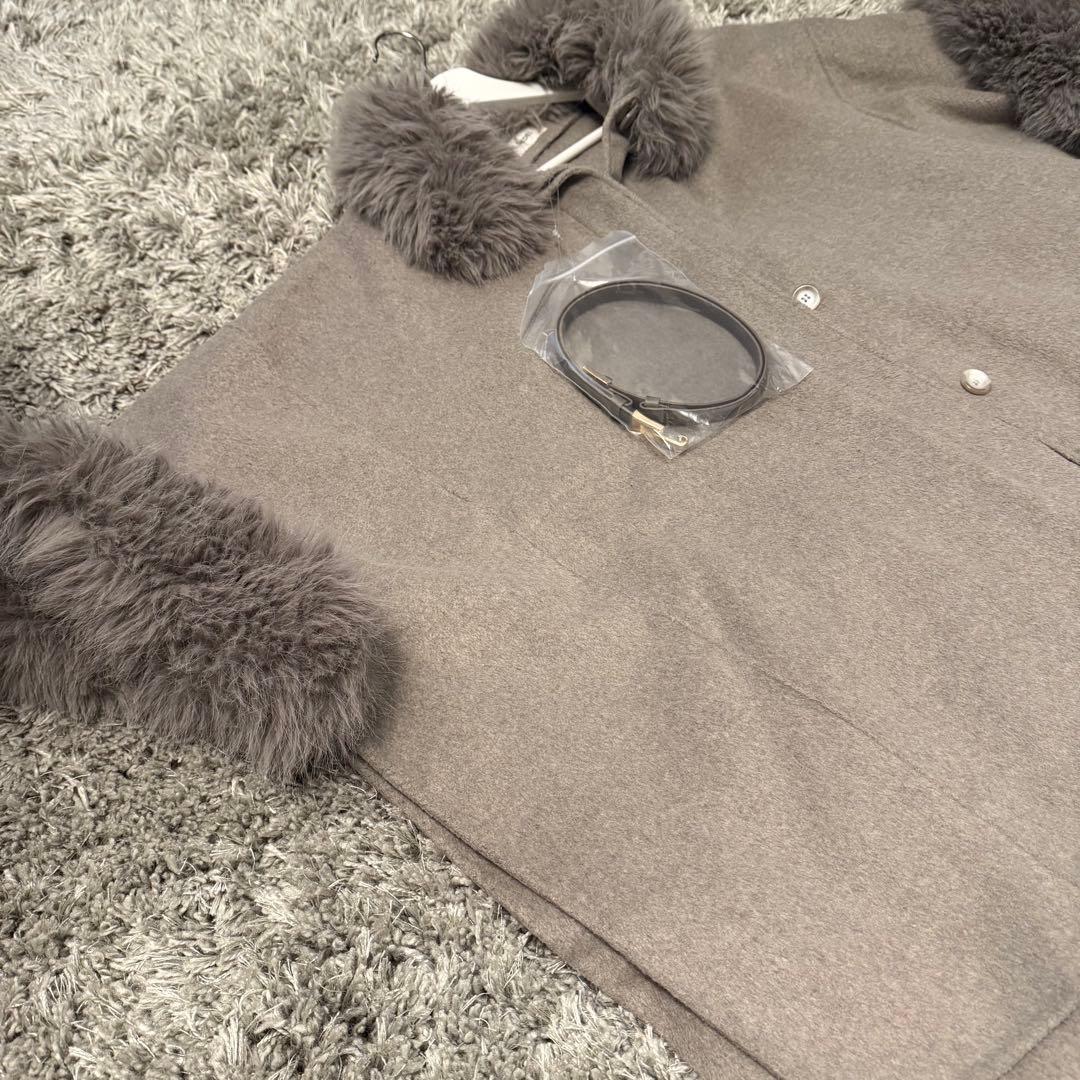 スナイデル　snidel ファー付きミドルケープコート