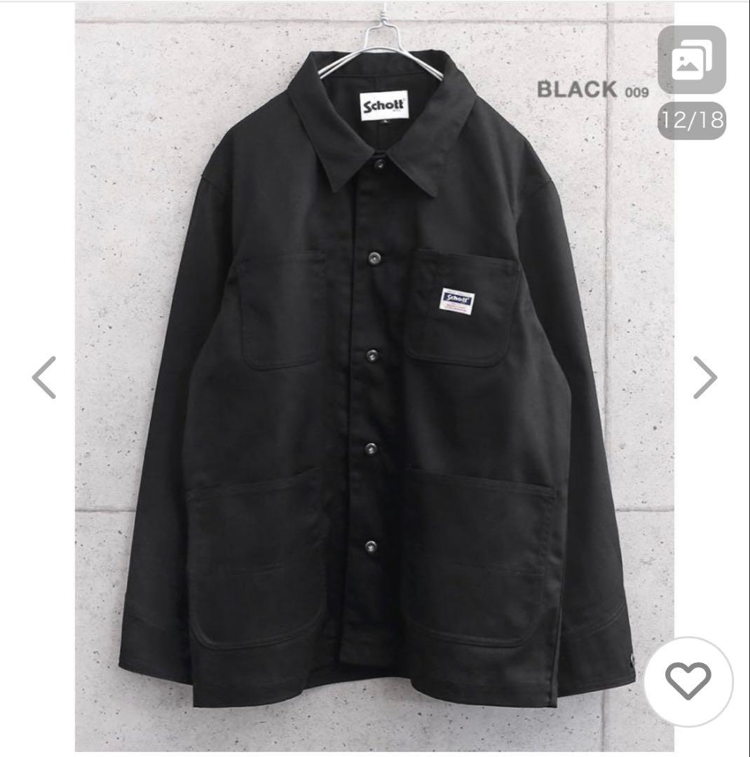 Schott ブラック　TC WORK COVERALL カバーオール