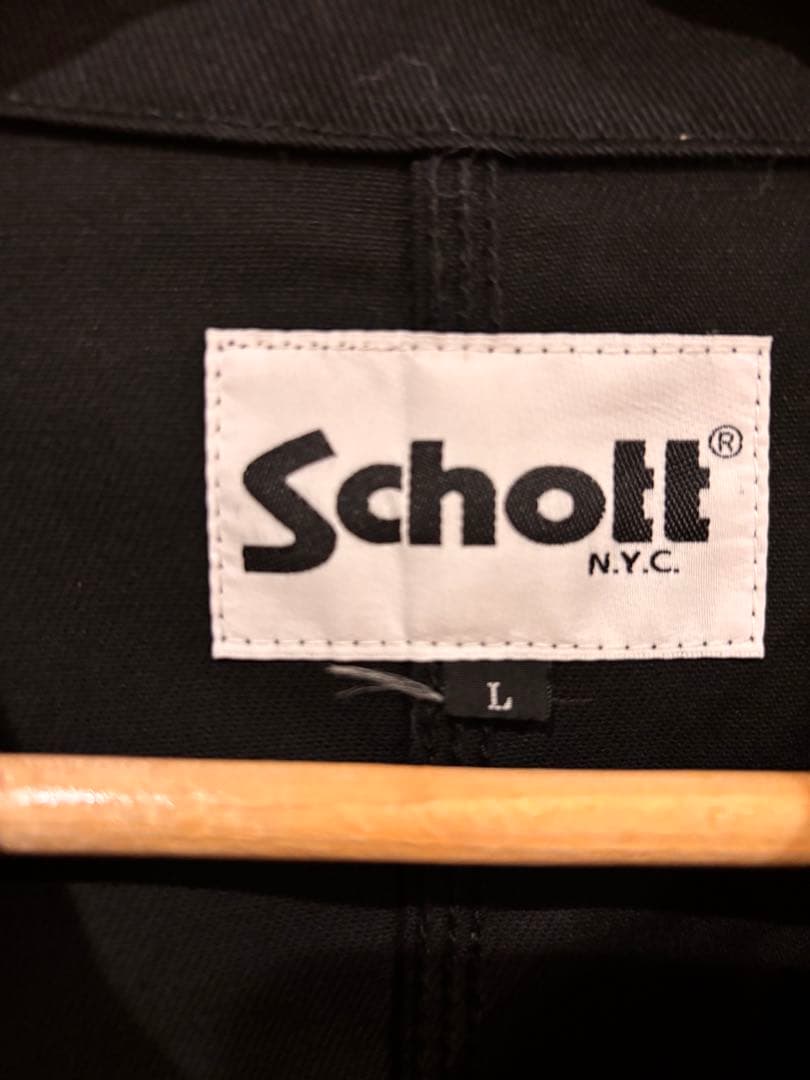 Schott ブラック　TC WORK COVERALL カバーオール