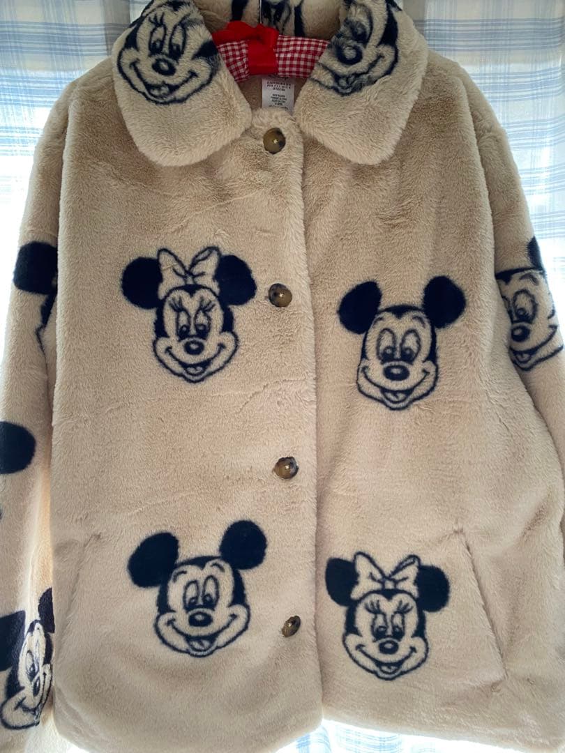 USディズニーストア/ミッキーミニーフェイクファーJK/XLサイズ女性