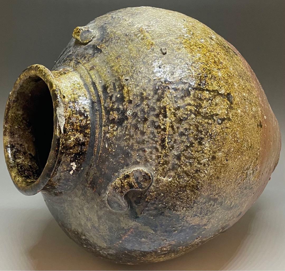 古常滑　三耳壺　胡麻だれ　大壺　32cm 　　　n577