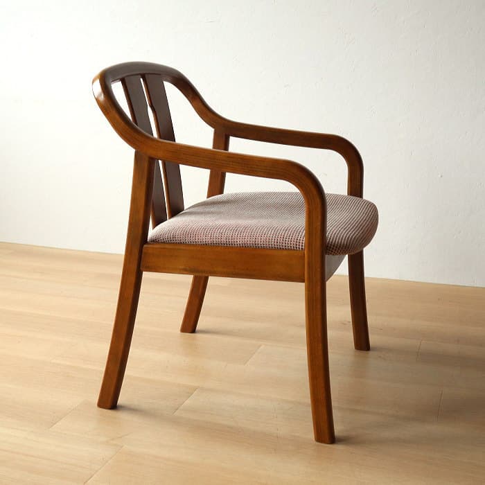 オールド カリモク アームチェア レトロ 肘付イス ②