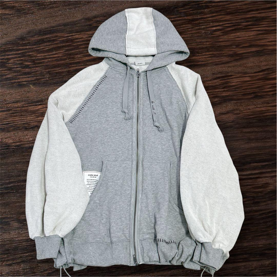 [be with M] ハギパーカー グレー ニコアンド フリーサイズ