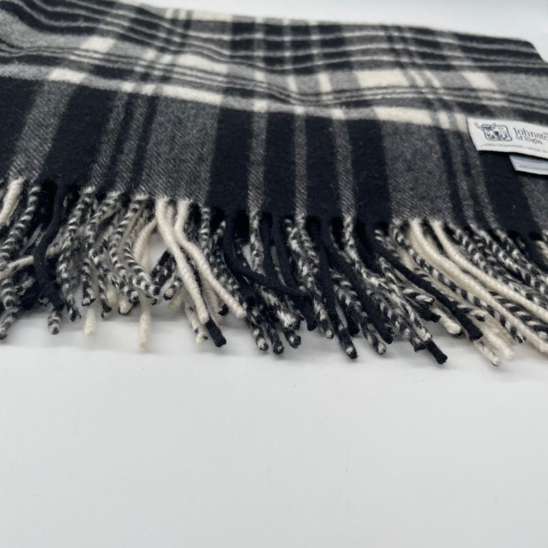 美品✨ジョンストンズ カシミヤ100% チェック 大判ストール マフラー