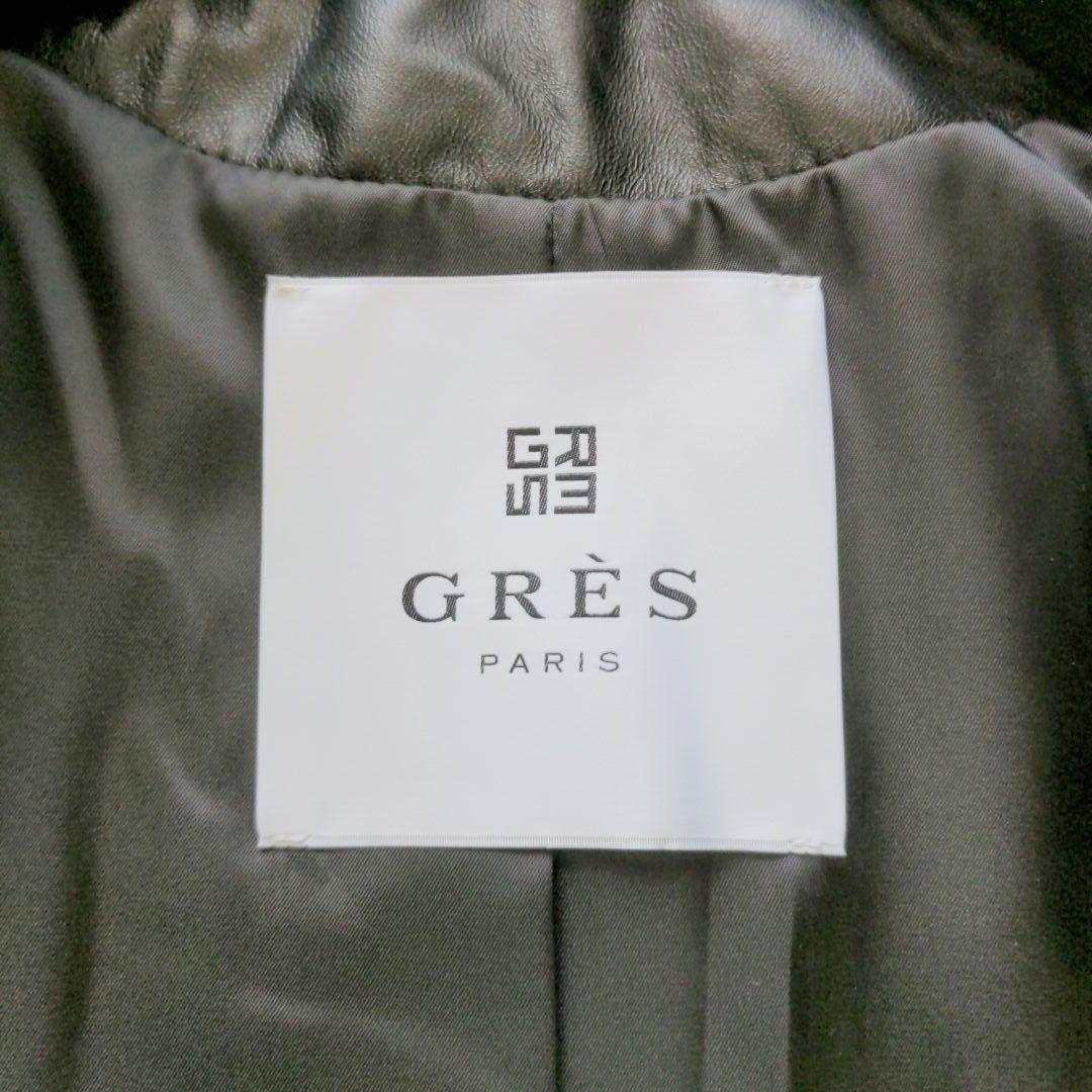 【新品未使用タグ付き】GRES paris ラムレザーライダースジャケット