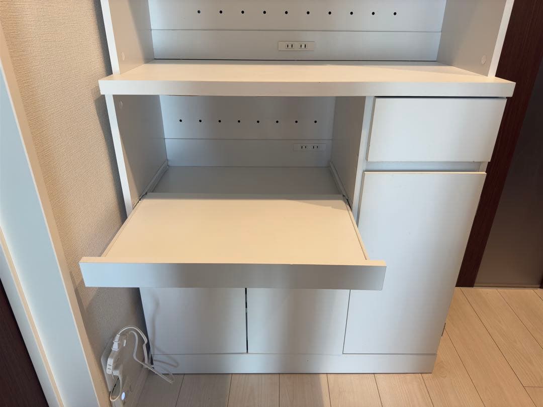 LOWYA 食器棚 レンジ台 幅90