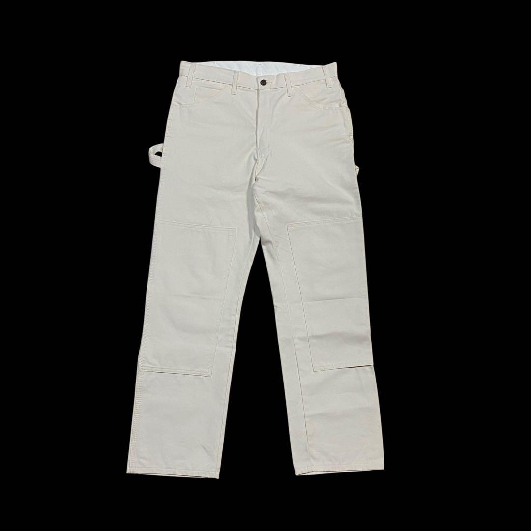 美品✨ディッキーズ　ダブルニー　ホワイトペインターパンツ