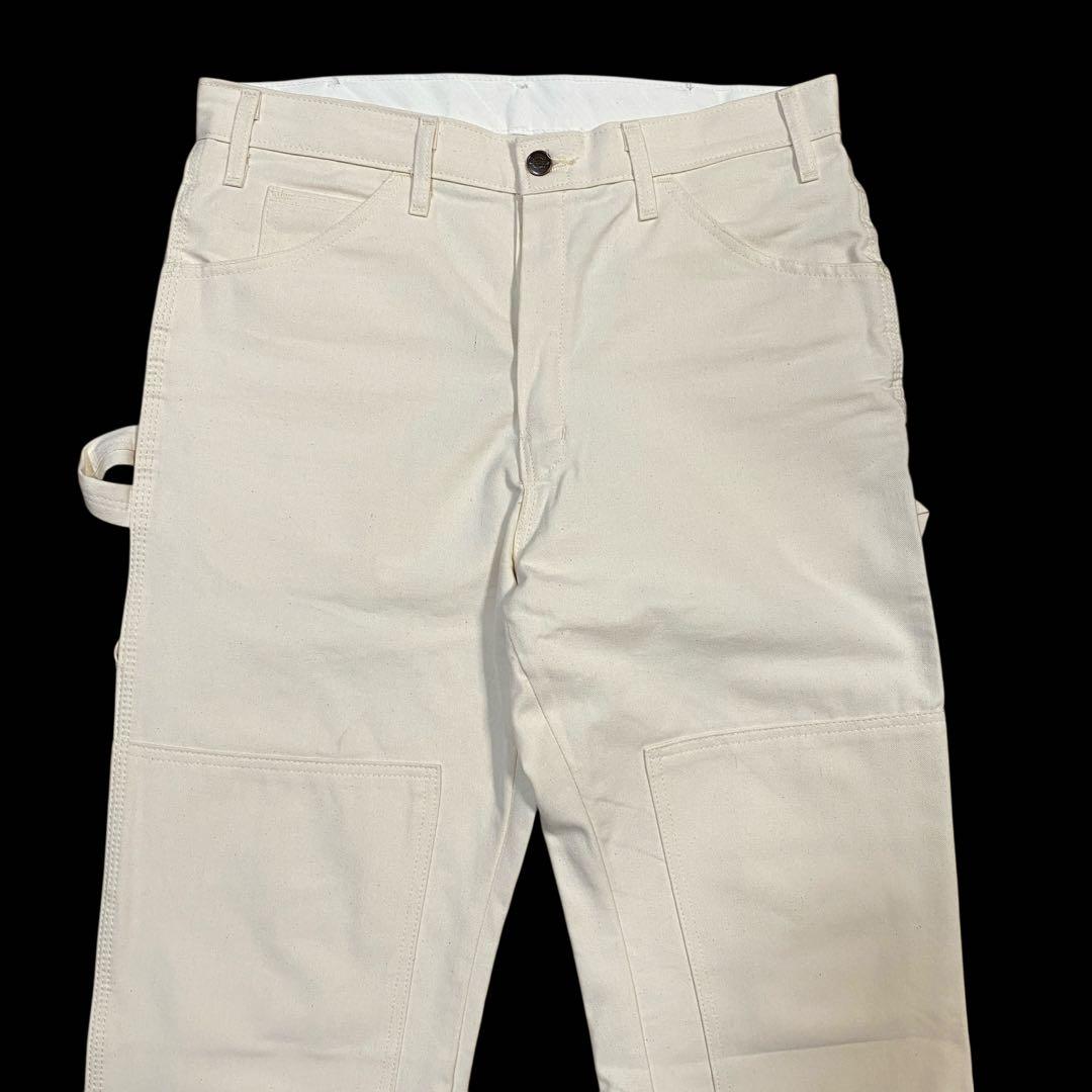 美品✨ディッキーズ　ダブルニー　ホワイトペインターパンツ