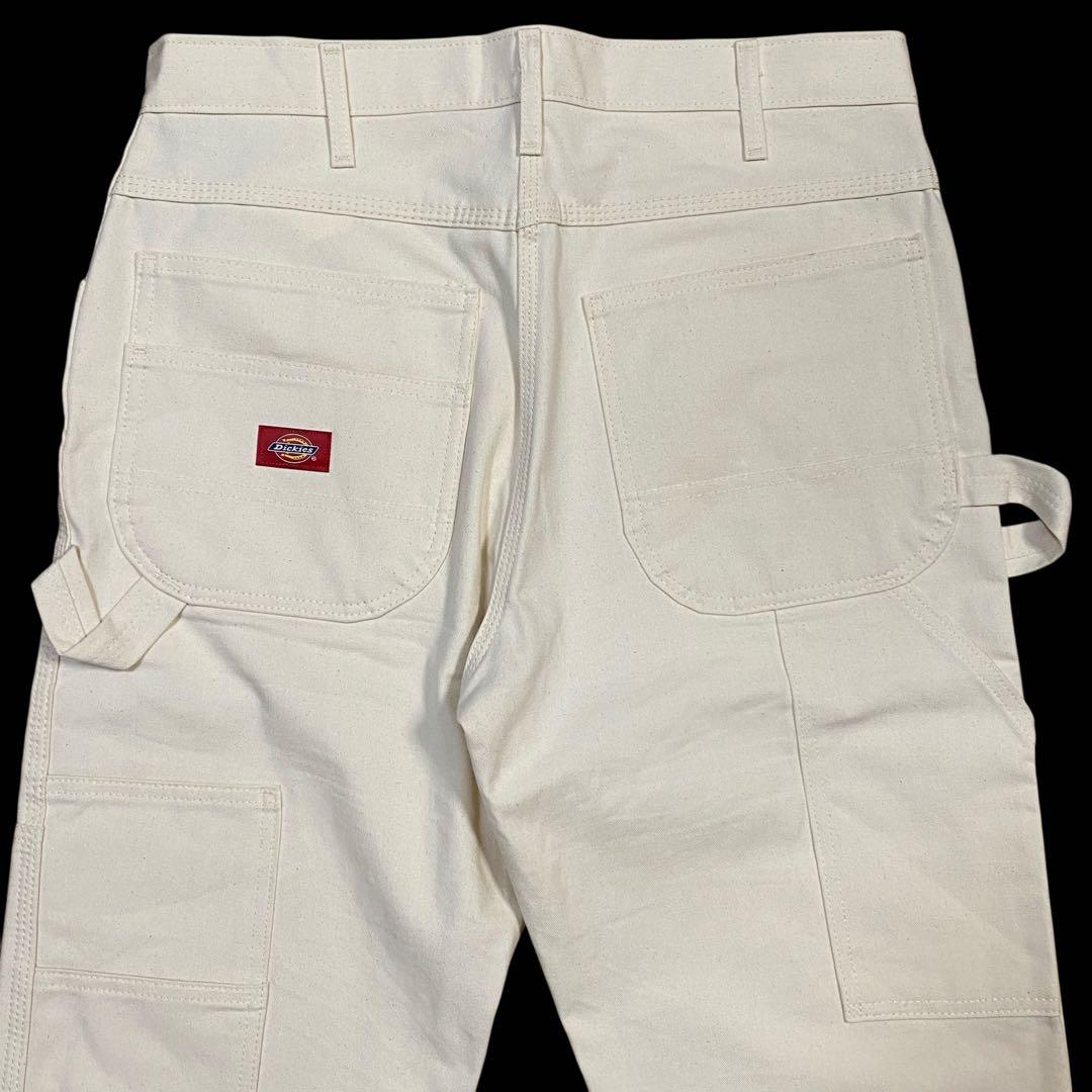 美品✨ディッキーズ　ダブルニー　ホワイトペインターパンツ