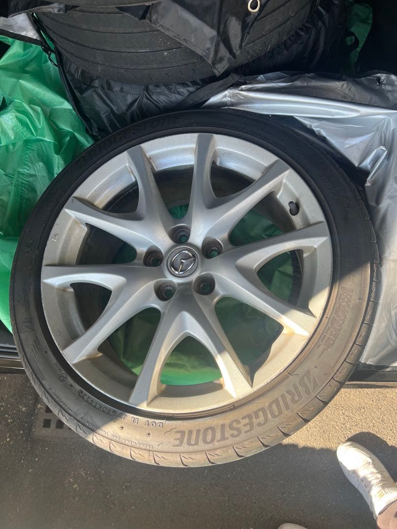 [2\3迄]マツダ　RX8 225 45 R18 純正ホイールタイヤ typeS