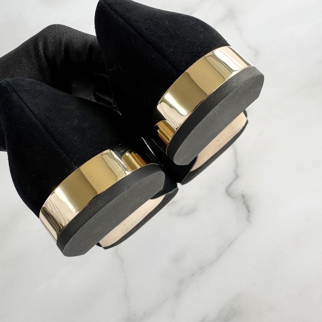 JIMMY CHOO ジミーチュウJESSIE FLAT スエード 黒 38.5