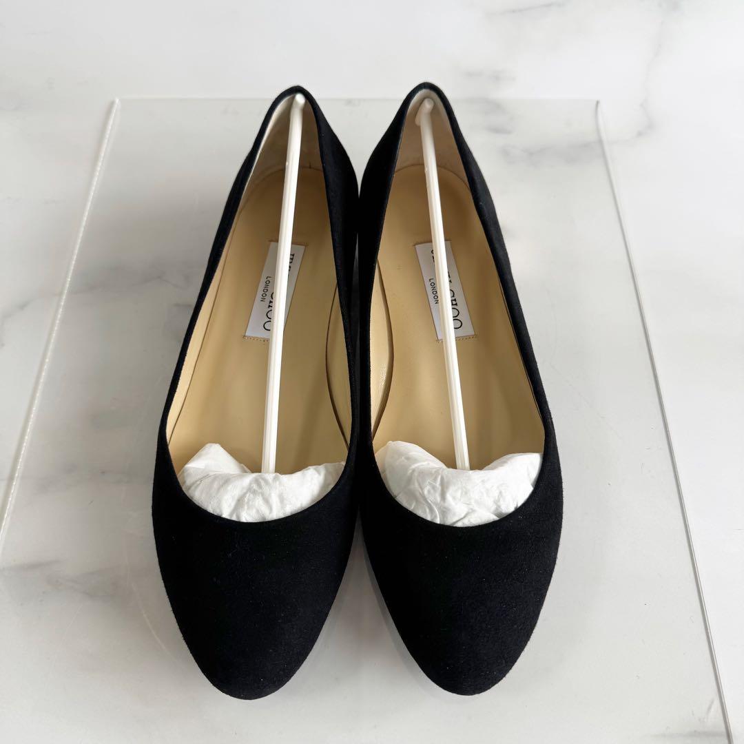 JIMMY CHOO ジミーチュウJESSIE FLAT スエード 黒 38.5