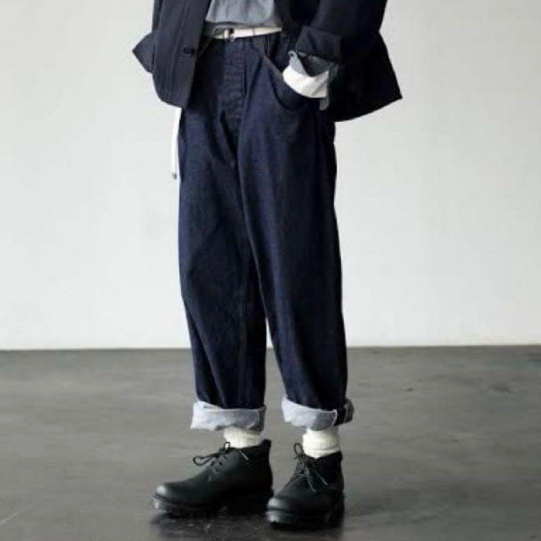 【美品】MHL×CANTON/デニムトラウザーズ/マーガレットハウエル/濃紺