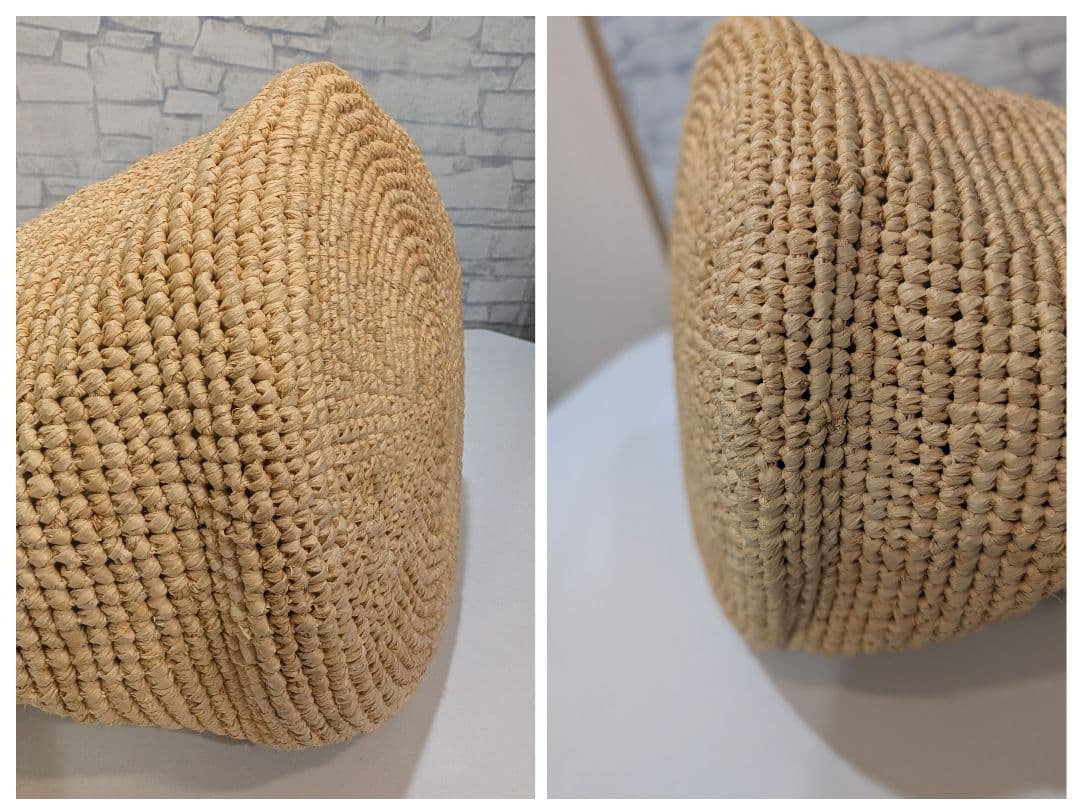 ✨美品✨　かごバッグ　ヘレンカミンスキー　大容量　ラフィア　レザー