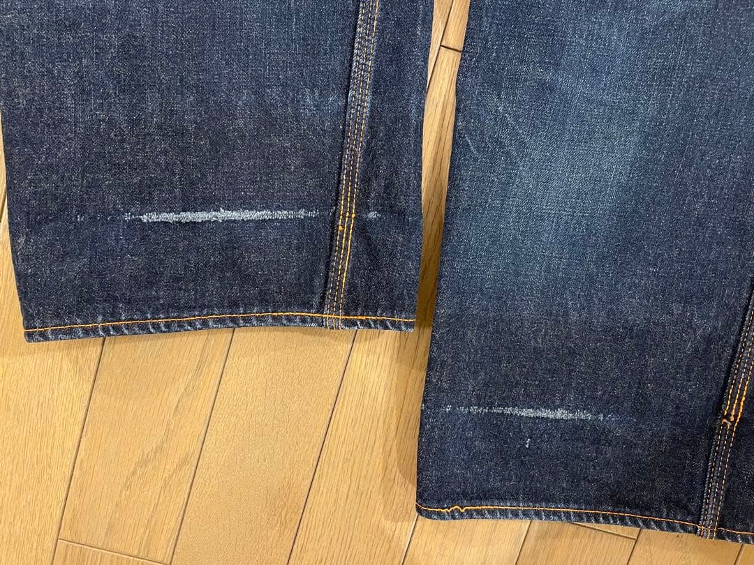 W32 At last&co 173デニムパンツ ペインターカバーオール