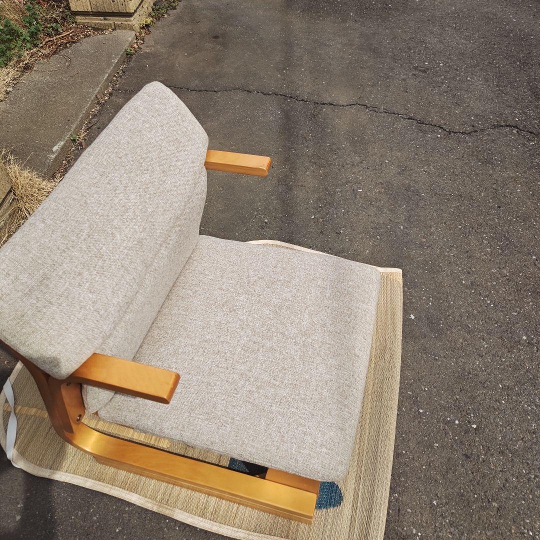 通販生活　楽座椅子　カタログハウス 背当てクッション付き