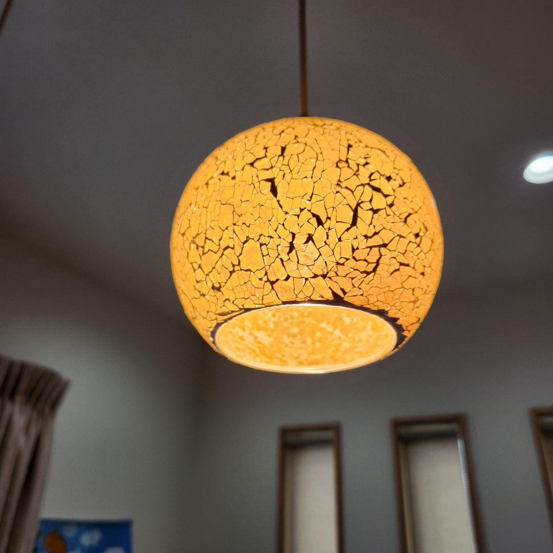 最終値下げ　北欧 ペンダントライト　モザイクガラス3点セット