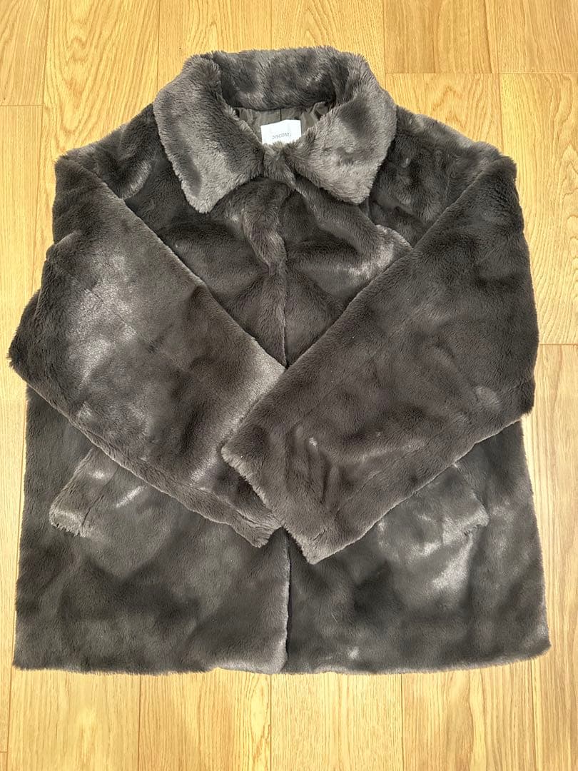 ブラウン ファーコート Mサイズ