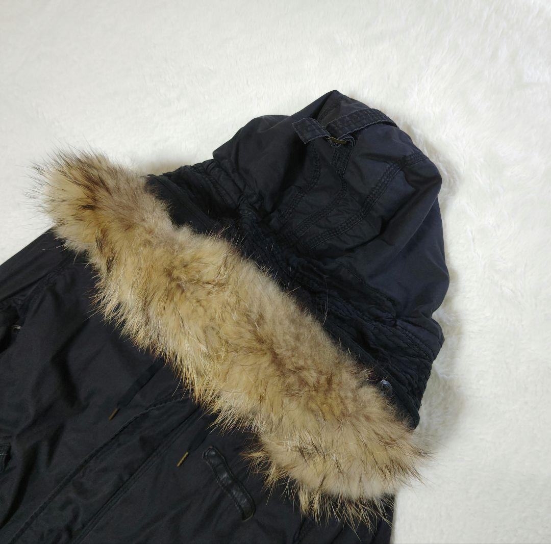 y2k goa ミリタリーコート ブラック ファー Y2K G.O.A ロング