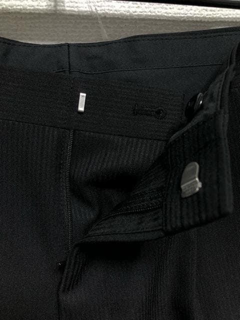新品☆メンズ身長170ウエスト86黒系セットアップお仕事フォーマル☆b380