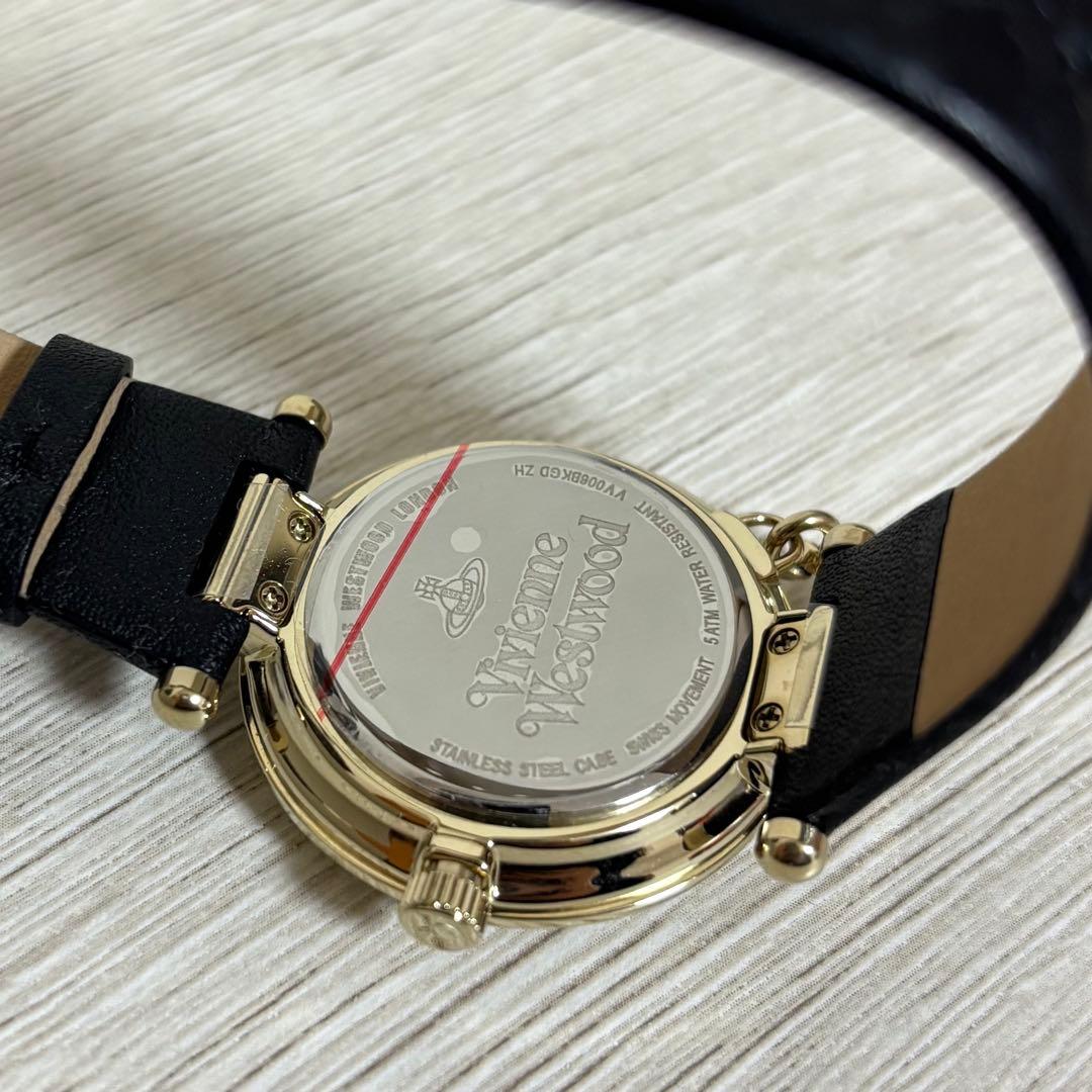 VivienneWestwood レディース腕時計 ゴールド/ブラックレザー