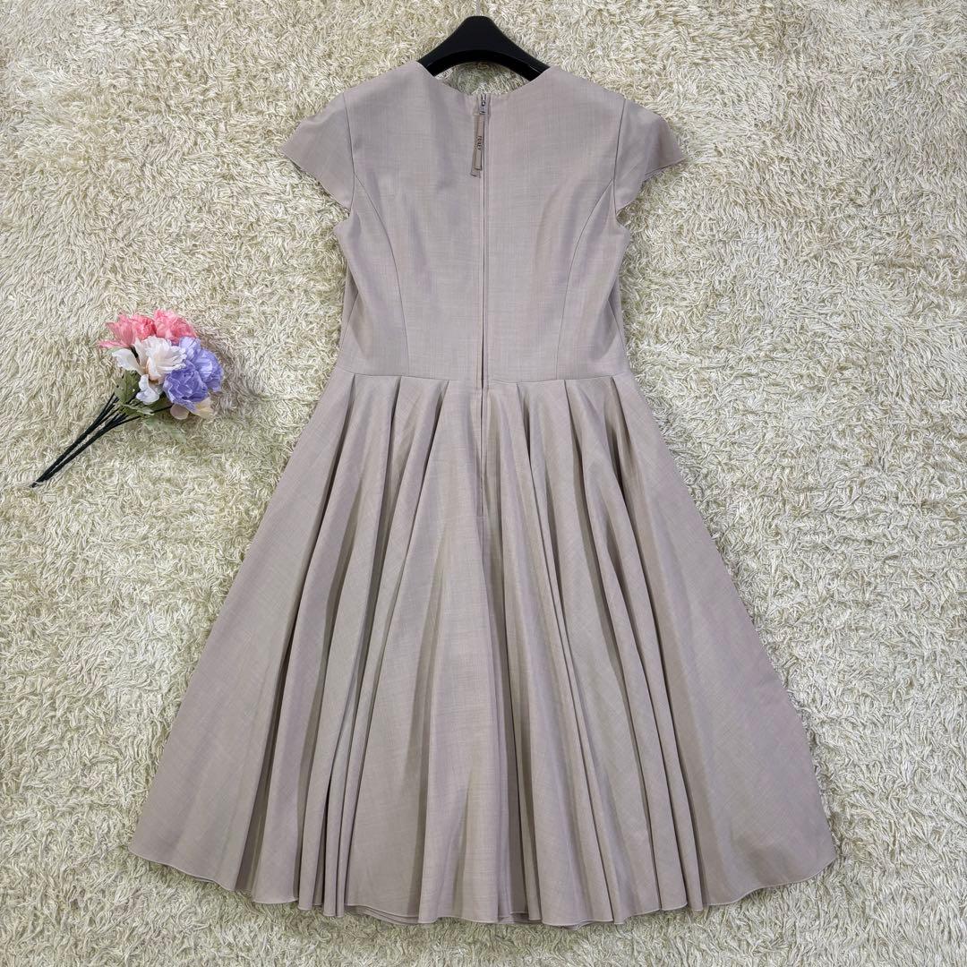 フォクシーニューヨーク　プリーツ　フレア　膝丈ワンピース　ドレス