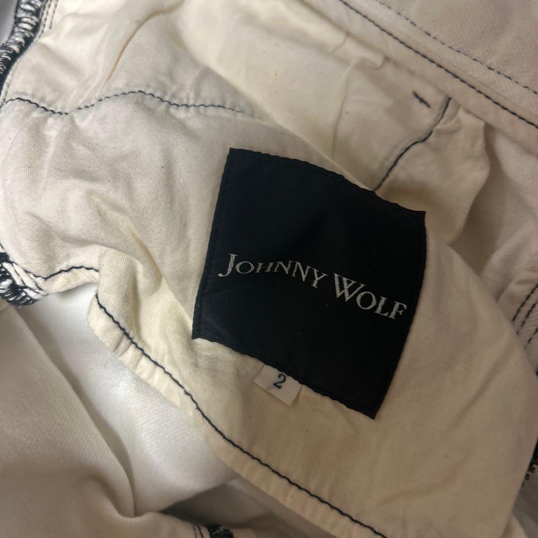 Johnny wolfスキニーデニムホワイトお兄系　y2k ギャル男　早い者勝ち