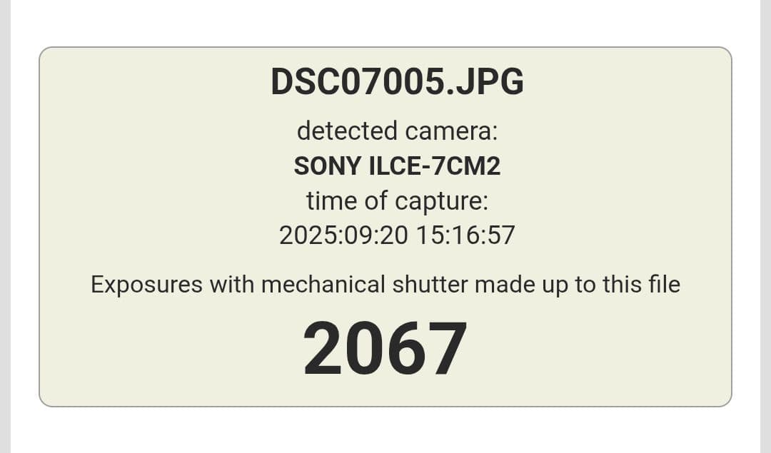 α7C II ILCE-7CM2 / シャッター回数：2067