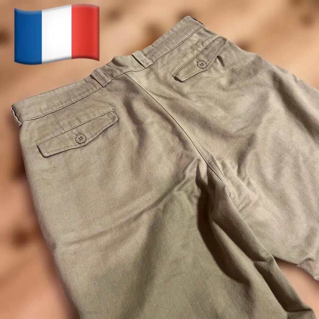 50s フランス軍 M52 チノトラウザー チノパン ツータック ユーロ 後期