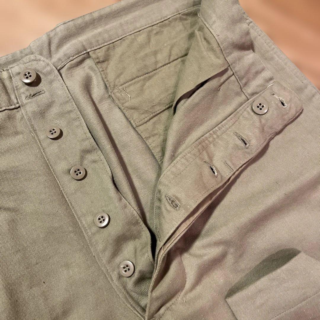 50s フランス軍 M52 チノトラウザー チノパン ツータック ユーロ 後期