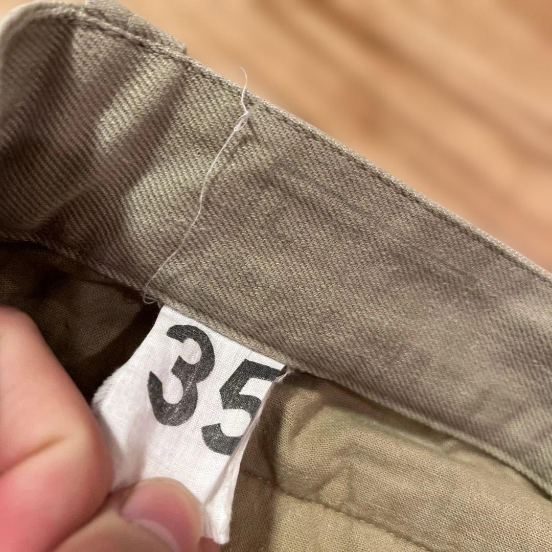 50s フランス軍 M52 チノトラウザー チノパン ツータック ユーロ 後期