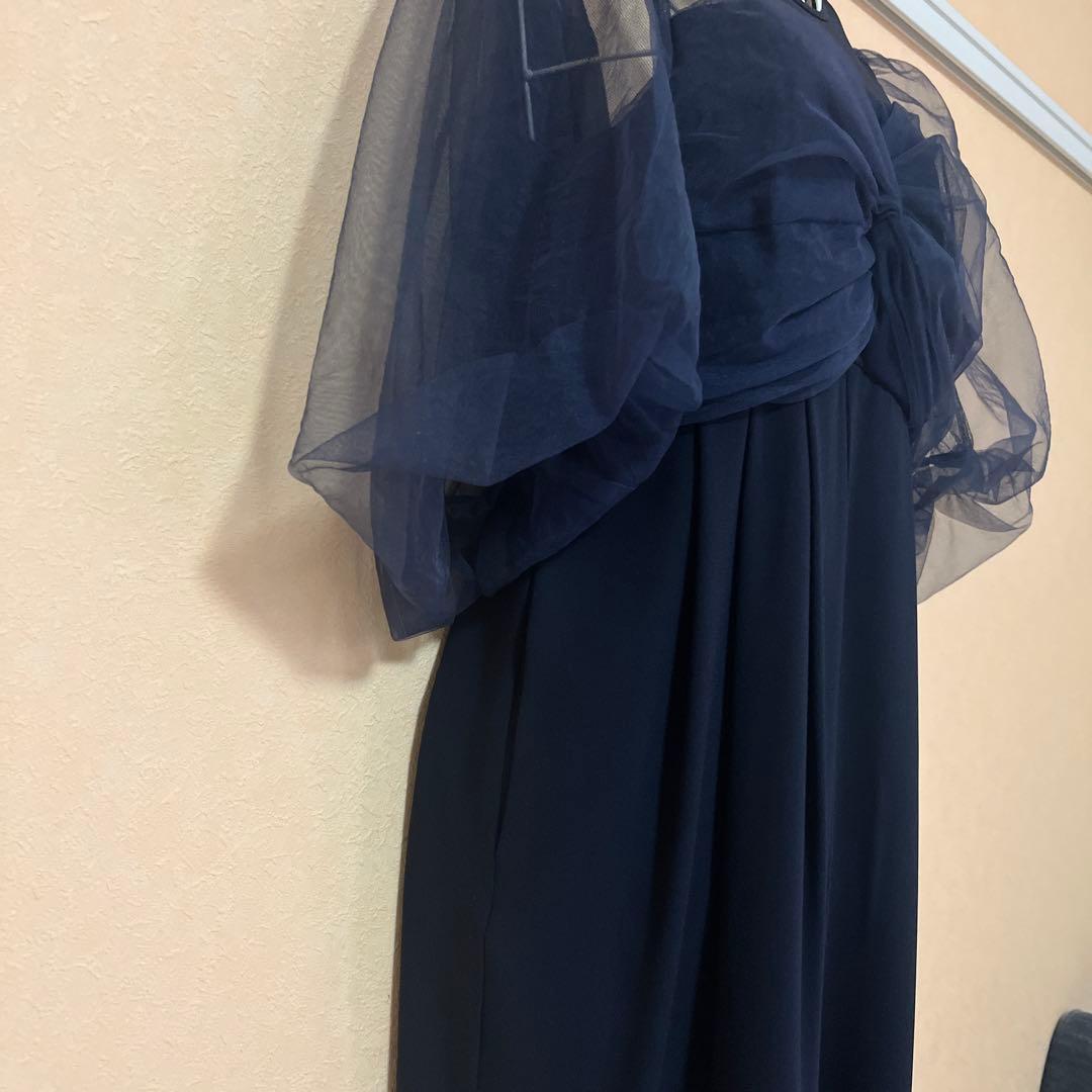 リルフェテ　ネイビー チュールデザイン　オールインワンドレス