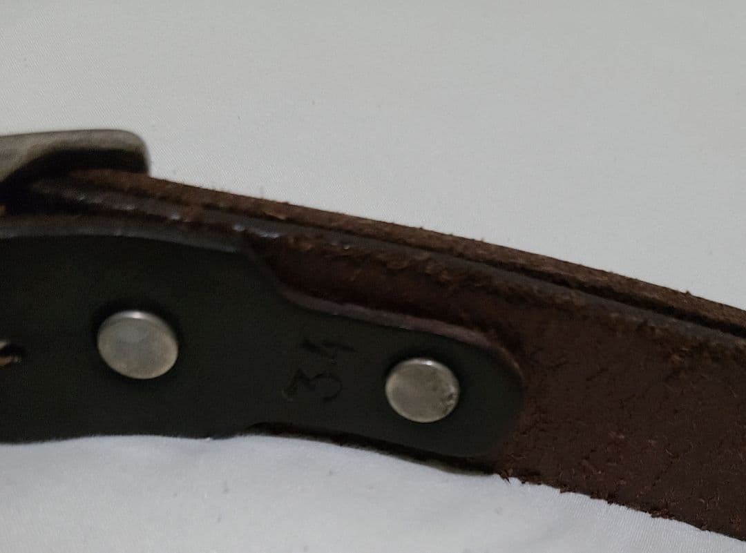 HTC Flour Belt フラワースタッズ レザーベルト ブラウン/シルバー