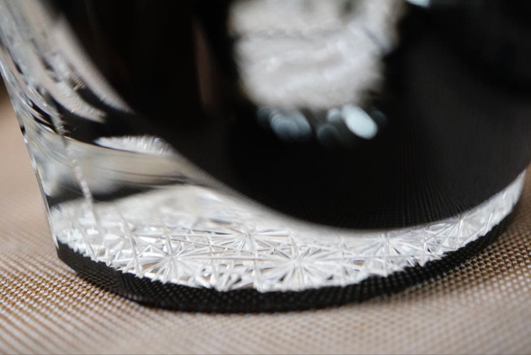 美品 但野英芳 江戸切子 虎 ロックグラス（切子 江戸切子 薩摩切子）