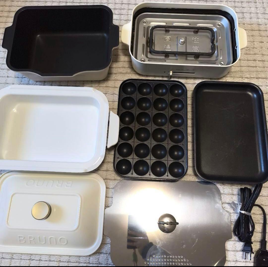 BRUNO ホットプレート たこ焼きプレート　深鍋　浅鍋　フルセット