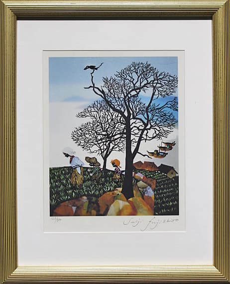 藤城清治 【日本の愛唱歌 11月 冬景色】 レフグラフ 認定書有り