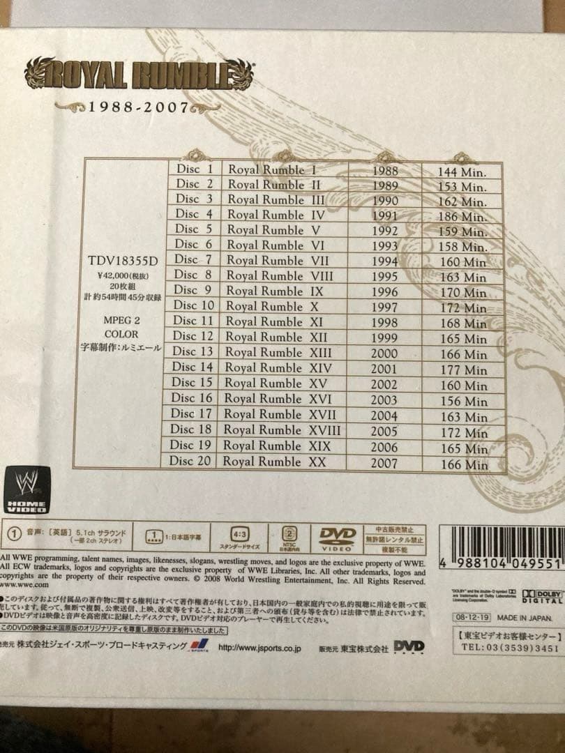 【泣きの赤字最終価格】WWE  RUMBLE コンプリートアンソロジー