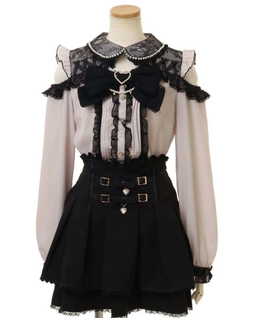 LIZLISA BIGリボンオープンショルダーブラウス