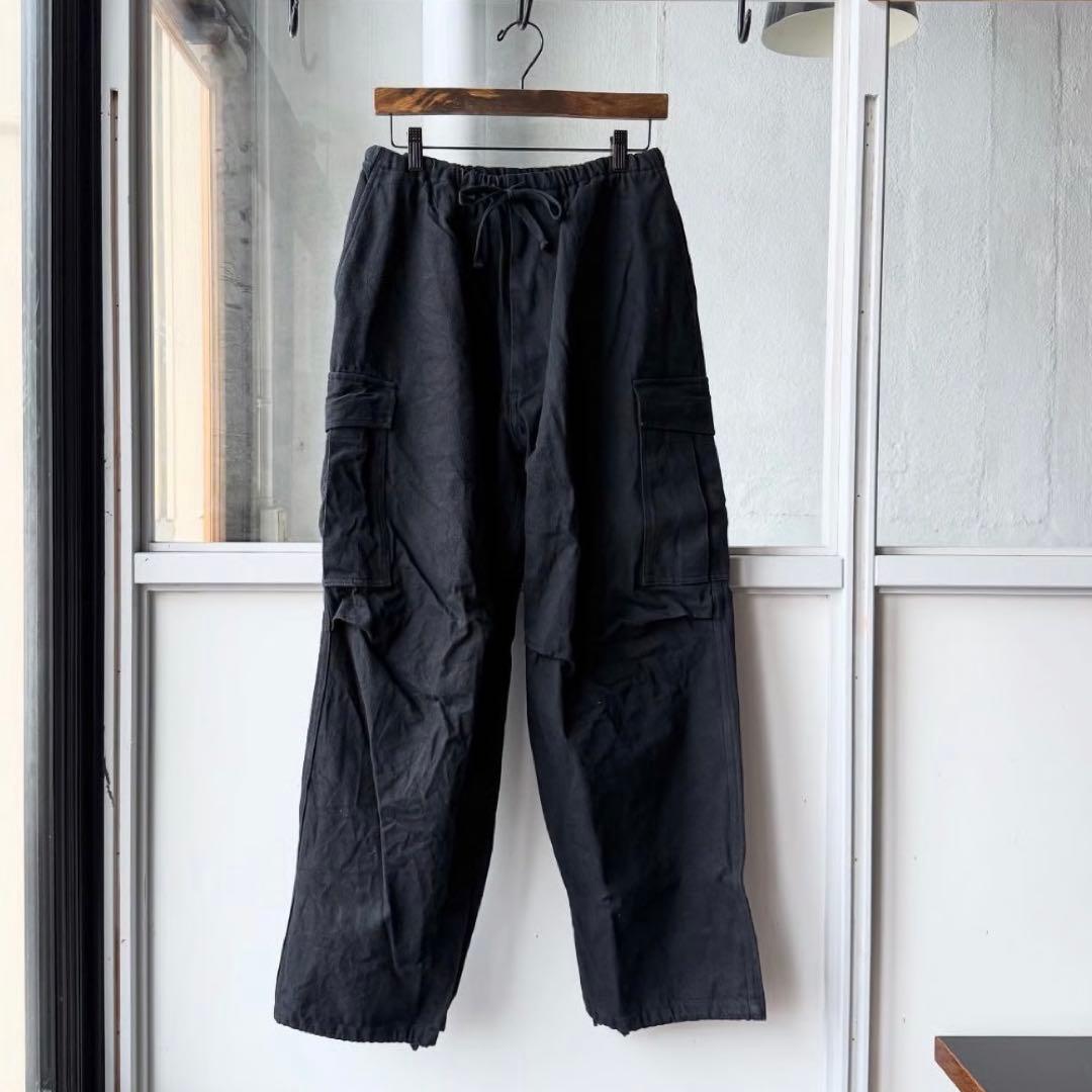 COMOLI 25SS ブラックドリル6Pパンツ　size1