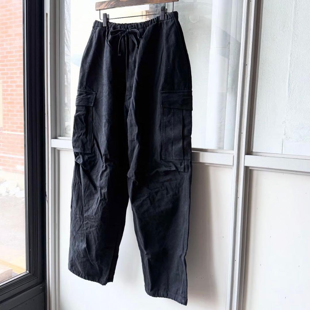 COMOLI 25SS ブラックドリル6Pパンツ　size1