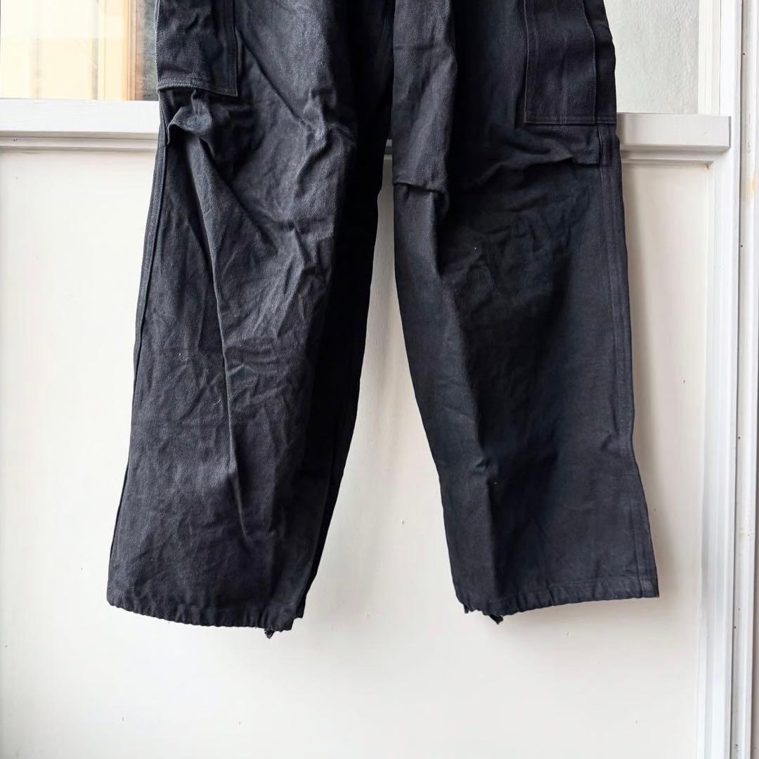 COMOLI 25SS ブラックドリル6Pパンツ　size1