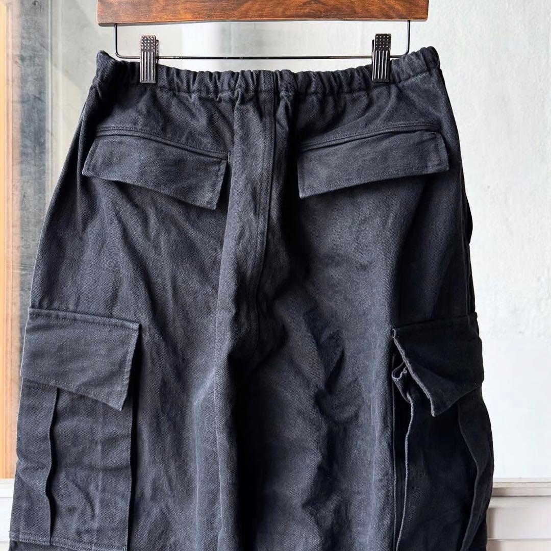 COMOLI 25SS ブラックドリル6Pパンツ　size1