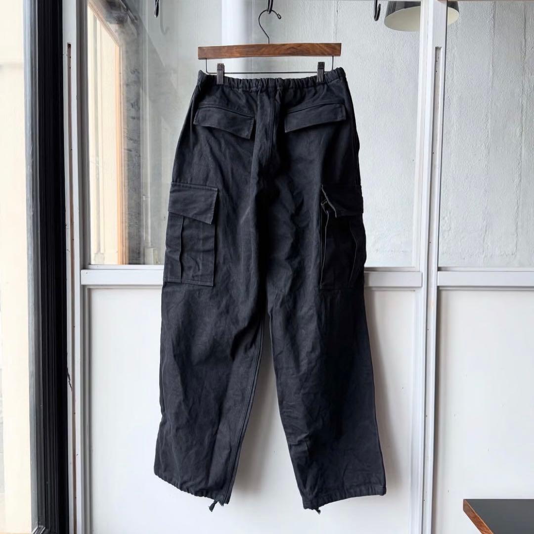 COMOLI 25SS ブラックドリル6Pパンツ　size1