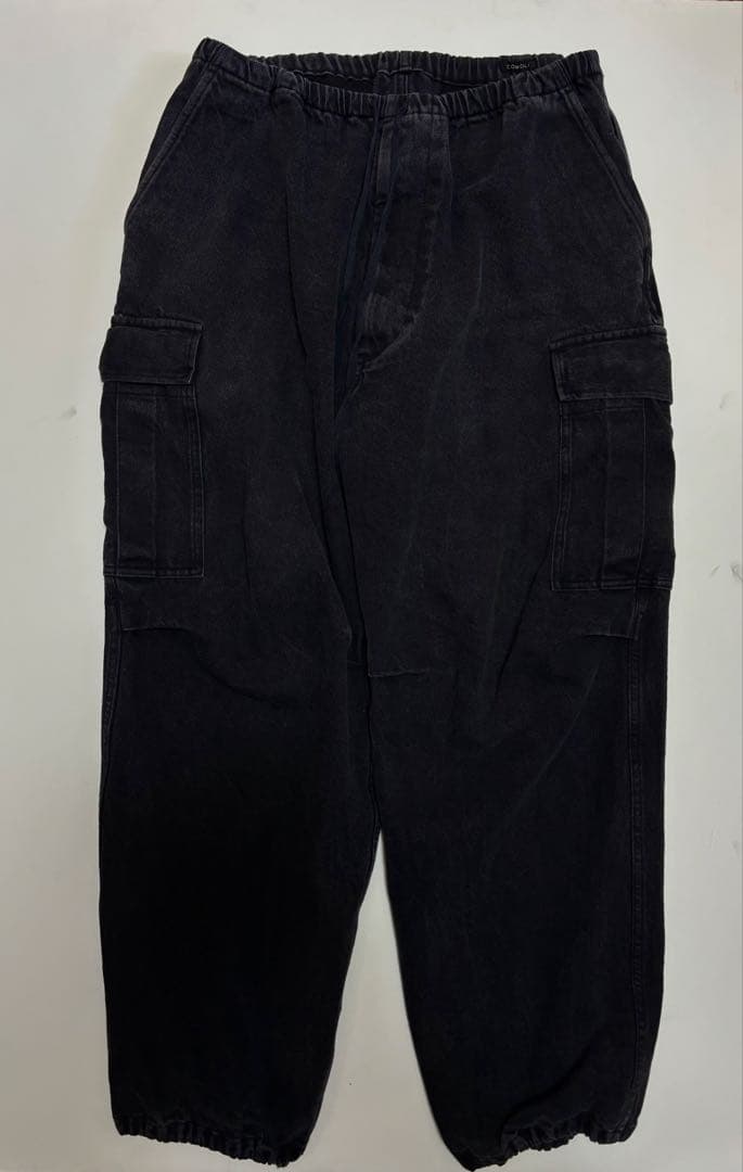 COMOLI 25SS ブラックドリル6Pパンツ　size1