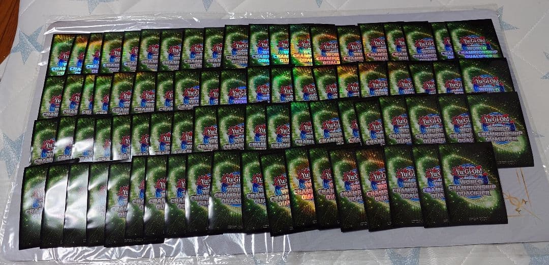 遊戯王 wcq 2013 スリーブ 緑 79枚 中古