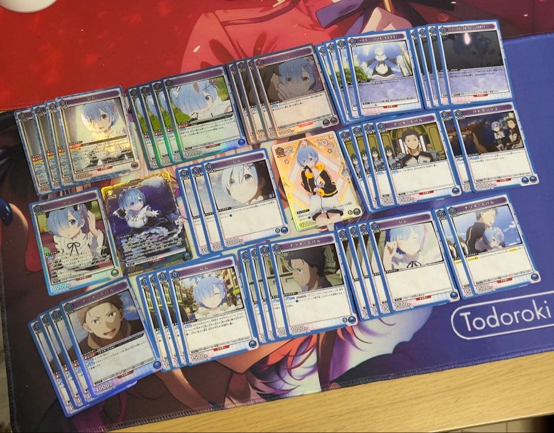 ユニアリ 青 リゼロ レムスバル デッキ　パーツ付き SR