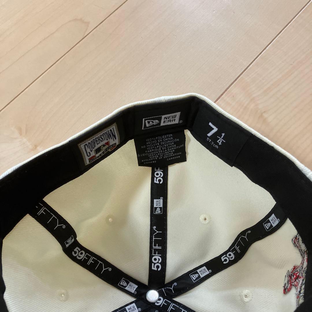 ニューエラ　インディアンズ　チャンピオン記念　オフホワイト帽子