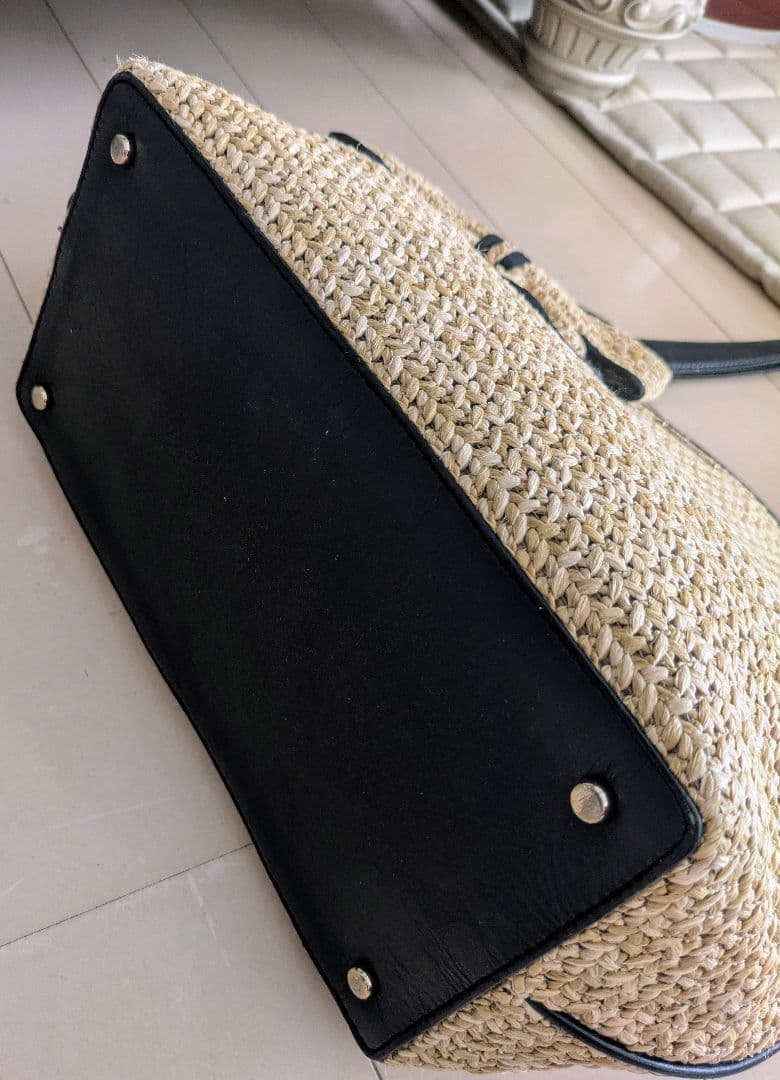 kate spade リボン付きかごバッグ